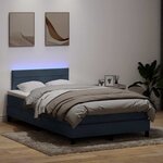 vidaXL Sommier à lattes de lit et matelas et LED gris foncé 120x220cm velours