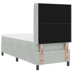 vidaXL Lit à ressorts avec tête de lit Gris clair 80 x 200 cm Velours