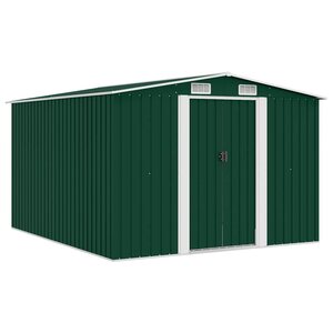 vidaXL Abri de jardin 257x298x178 cm Métal Vert