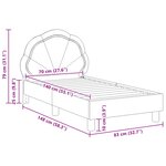 vidaXL Cadre de lit pour tout-petit avec tête de lit Rose 70 x 140 cm