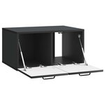 vidaXL Meuble TV mural Noir 59 5 x 41 x 30 cm Bois d'ingénierie