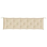 vidaXL Coussins de banc de jardin 2 Pièces beige 180x50x7 cm tissu Oxford