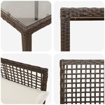 vidaXL Ensemble de salle à manger pour jardin 9 Pièces Marron Poly rotin