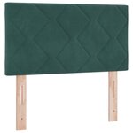 vidaXL Tête de Lit LED Geometric Manuel Vert foncé 80 cm Velours