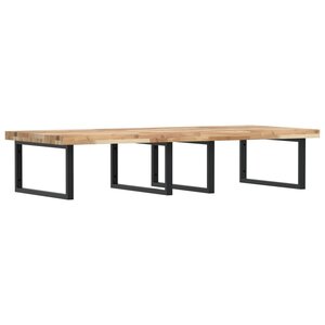 vidaXL Étagère de vasque murale acier et bois massif d'acacia