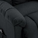 Vidaxl fauteuil inclinable gris foncé tissu