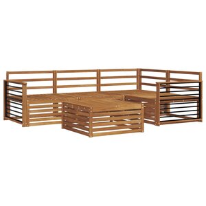 vidaXL Ensemble de canapés d'extérieur 5 Pièces Naturel