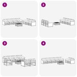 vidaXL Ensemble de canapés d'extérieur 8 Pièces Naturel et Anthracite