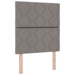 Lit box spring vidaXL avec matelas et LED Taupe 80x200 cm Tissu