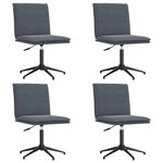 vidaXL Chaises à manger lot de 4 Gris foncé Velours