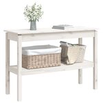 vidaXL Table console Blanc 110x40x75 cm Bois de pin solide