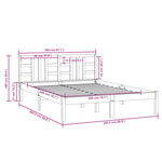 Vidaxl cadre de lit bois massif 200x200 cm