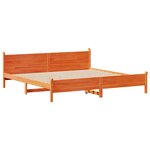 vidaXL Cadre de lit sans matelas cire marron 180x200cm bois pin massif