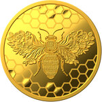 Monnaie GOLD BEE 1/25 Oz Or 5$ Niue 2026