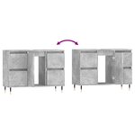 vidaXL Armoire salle de bain gris béton 80x33x60cm bois d'ingénierie