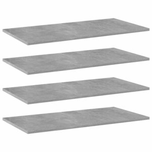 vidaXL Panneaux de bibliothèque 4 Pièces gris béton bois d’ingénierie