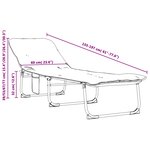 vidaXL Chaise longue pliable beige tissu