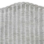 vidaXL Canapé avec coussin Gris Rotin naturel et lin