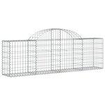 vidaXL Paniers à gabions arqués 40 Pièces 200x30x60/80 cm Fer galvanisé
