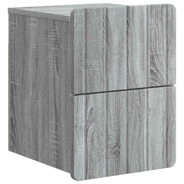 vidaXL Cabinet de chevet mural Sonoma gris 33 x 34 5 x 43 cm