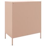 vidaXL Buffet rose 68x39x79 cm acier