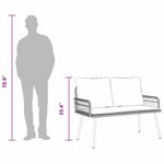 vidaXL Ensemble de salle à manger pour jardin 2 Pièces Naturel polyrotin