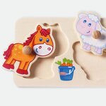Haba 301939 - Puzzle Les Petits des Animaux de la Ferme