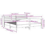 vidaXL Cadre de lit sans matelas cire marron 200x200cm bois pin massif