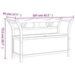 Banc banquette 107 x 45 x 75 5 cm bois de sapin solide 02_0010795