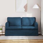 vidaXL Canapé Bleu 144 x 80 x 85 cm tissu