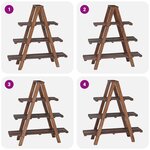 vidaXL Étagère pliante Marron 79.5 x 35 x 112 cm Bois Recyclé Solide