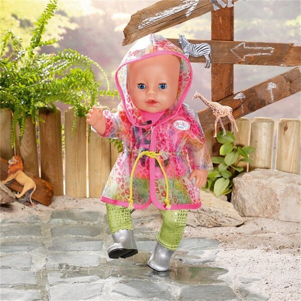 Zapf Creation 828328 - BABY Born Ensemble de pluie Arc-en-ciel luxueux et branché pour poupée de 43 cm