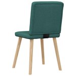 vidaXL Chaises à manger lot de 4 vert foncé tissu