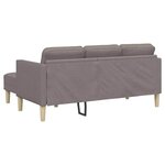 vidaXL Ensemble de Canapés 2 Pièces Taupe 173 x 131 x 67 cm tissu
