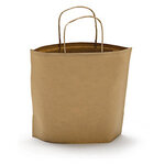 Lot de 250: sac kraft brun à poignées torsadées avec soufflet de fond 46x31x15 cm