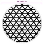 vidaXL Tapis d'extérieur noir Ø200 cm PP