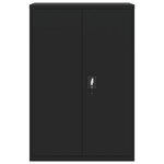 vidaXL Classeur noir 90x40x140 cm acier