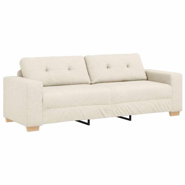 vidaXL Canapé avec coussin avec oreiller Beige 220 x 78 x 84 cm Lin