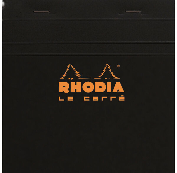 Bloc BLACK « Le Carré » 14.8x14.8 cm 80F agrafées 80g Q.5x5 RHODIA