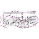 vidaXL Ensemble de canapés d'extérieur 7 pc Blanc et gris clair