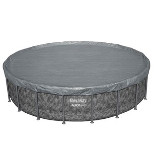 Bestway Couverture de piscine 1 Ø4 27 m Rond Polyester Gris for