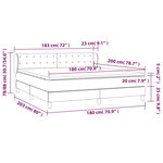 vidaXL Lit à sommier tapissier avec matelas Crème 180x200cm Similicuir