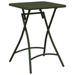 vidaXL Ensemble de Bistro Pliant 3 Pièces en Acier Vert Foncé de