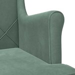 vidaXL Fauteuil Vert Mer Velours
