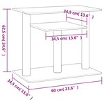 vidaXL Arbres à chat avec plates-formes gris foncé 62 5 cm