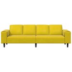 vidaXL Ensemble de Canapés Jaune Velours