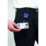 Porte badge Ovale clip ceinture avec Jojo 80cm Bleu foncé DURABLE