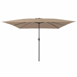 vidaXL Parasol de jardin Taupe et Noir 295 x 295 x 245 cm