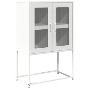 vidaXL Buffet haut blanc 68x39x107 cm acier