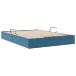 vidaXL Cadre de lit ottoman Bleu foncé 140 x 200 cm Velours